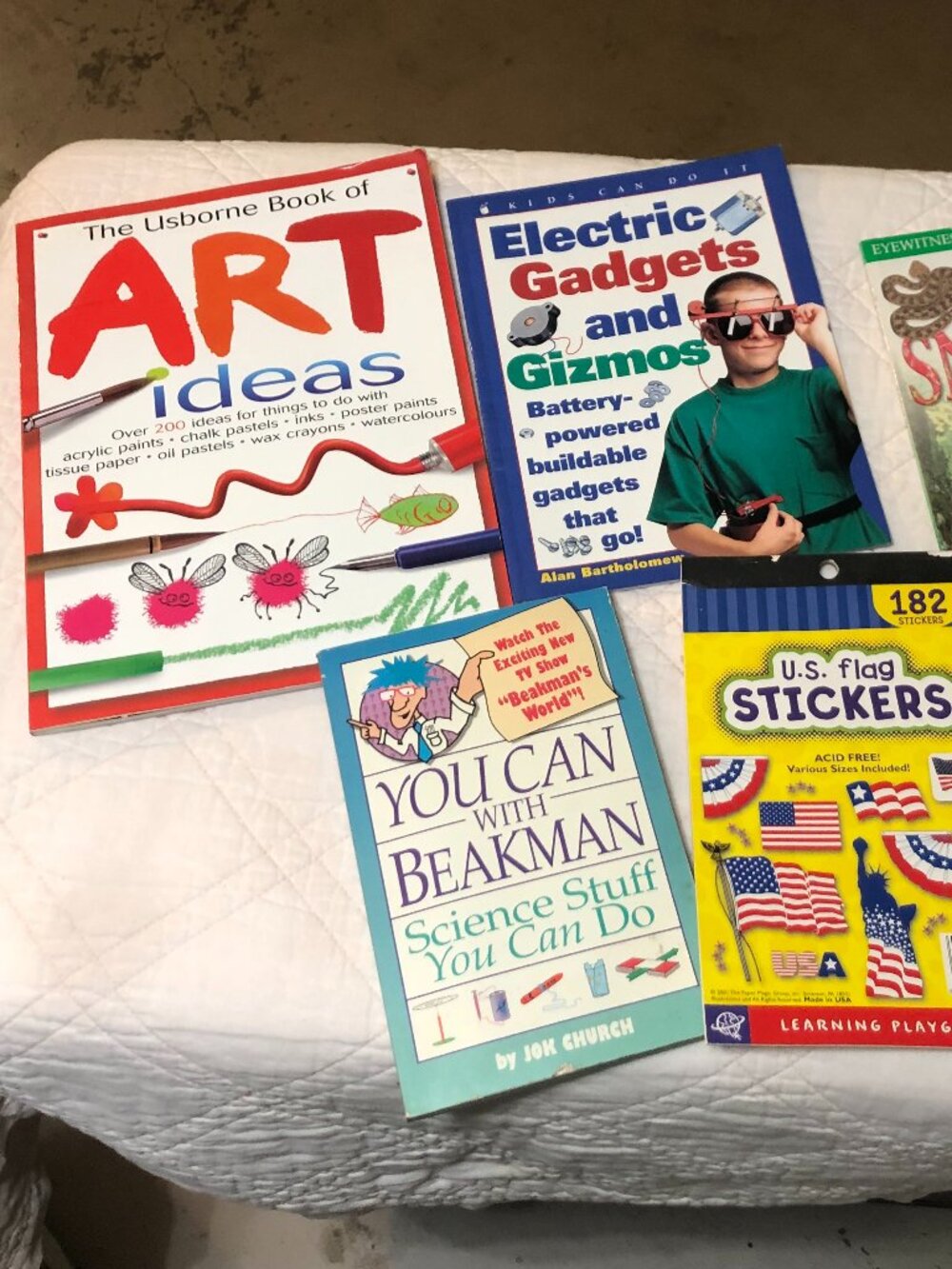 Various Educational Books for Children, set of 3 books & book of stickers